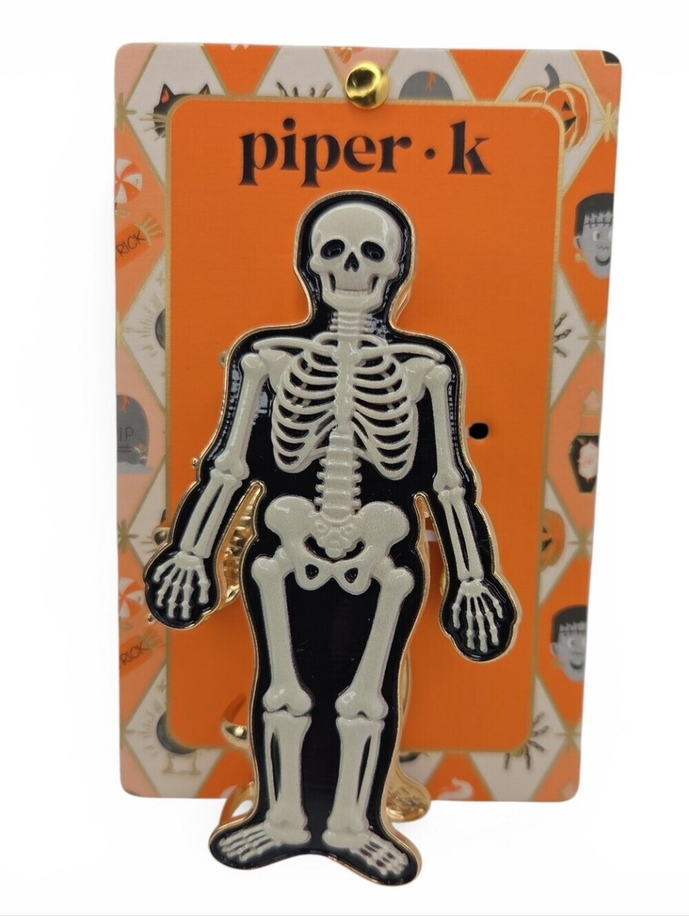 🖤▪️Piper K ▪️ Black & White Metal Claw Skeleton Hair Clip